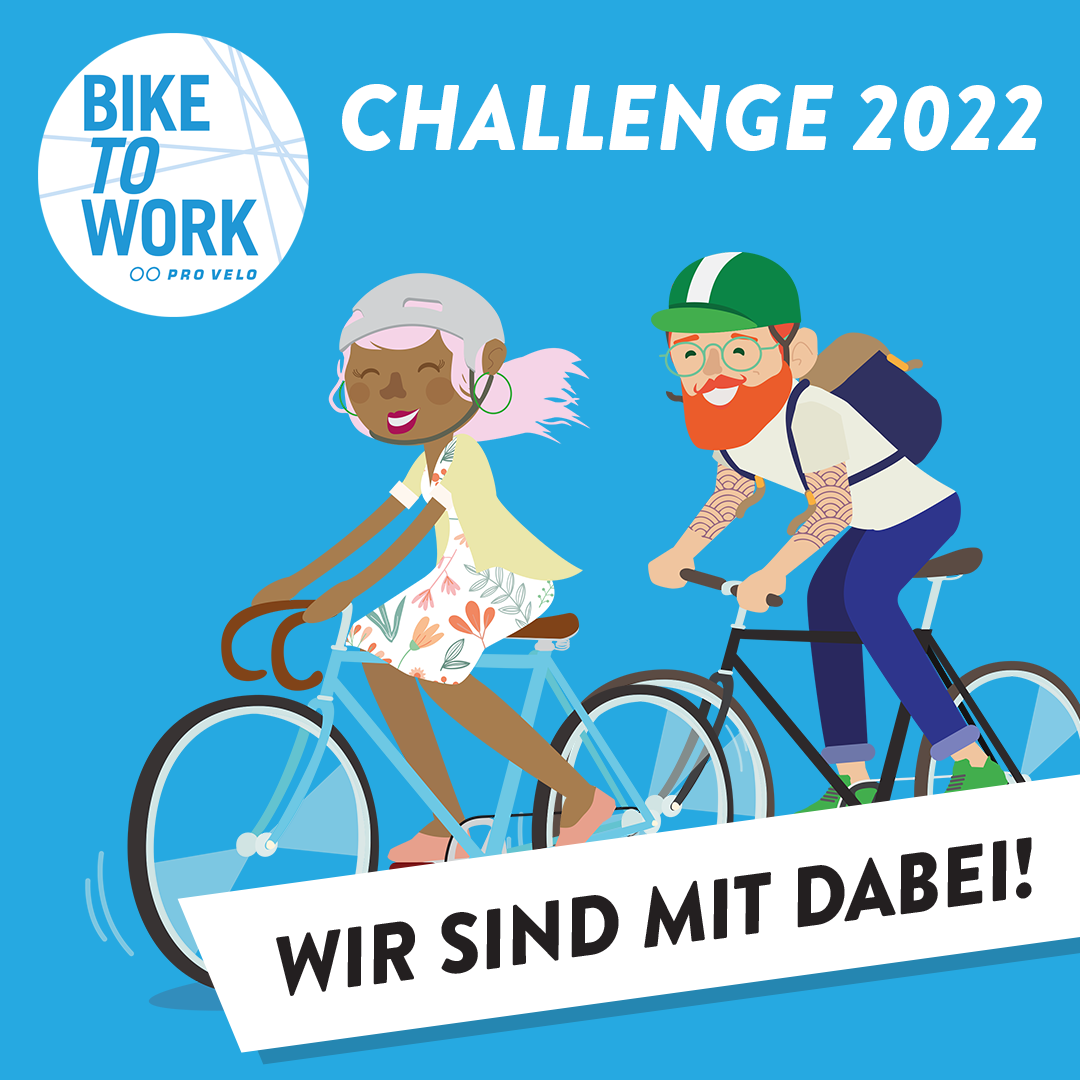 Am 1. Mai nahmen wir die Herausforderung an und starteten mit 6 Teams beim diesjährigen bike to work. Bereits 1'204 Km wurden mit dem Fahrrad zurückgelegt. Weiter so...